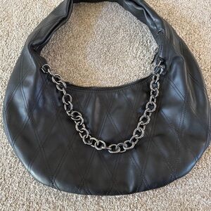Aldo Black Chain-Embellished Women’s Purse